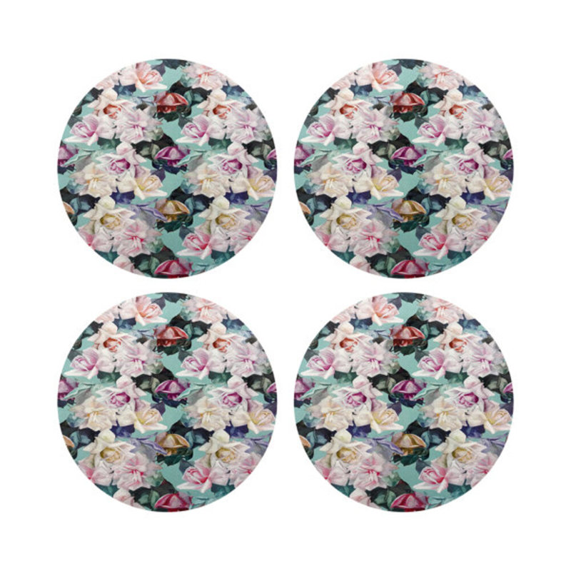 Passion Laduree Vegan Leather Round Coasters