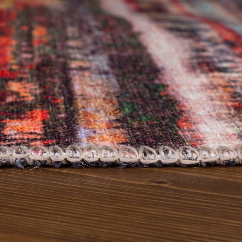Luxueux tapis lavable à la machine, 100% polyester, 7,5 x 10,8 pieds | Hauteur des poils: 0,2 po, 1850 g / m² | Dessus en polyester recyclé, facile d'entretien, parfait pour le salon et la chambre à coucher, conception douce et durable