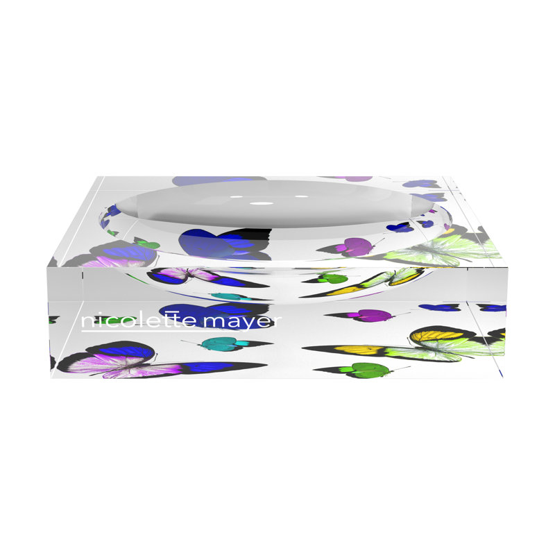 Butterflies Acrylic Candy Catchall Dish, Acid Blue