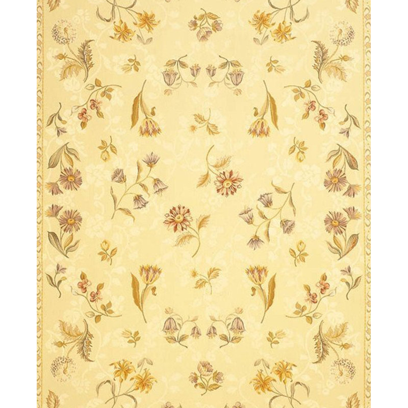 Hand-Knotted High-Quality Beige and Gold Area Rug, Rectangle 9'2" X 12'