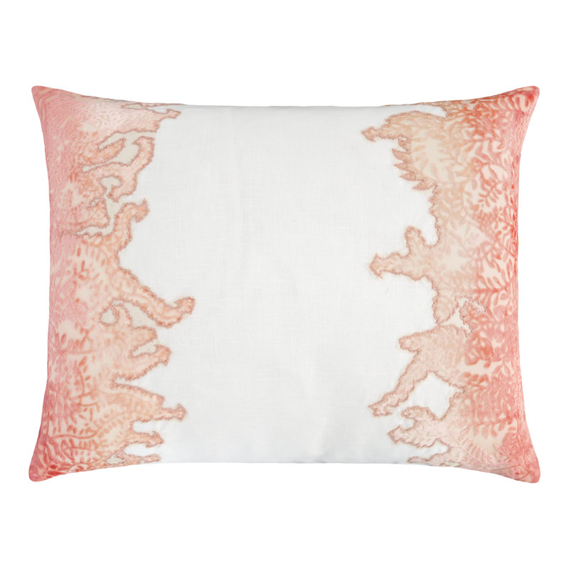 Ferns Floral Linen Throw Pillow, Rectangle 16"H x 20" W, Yellow