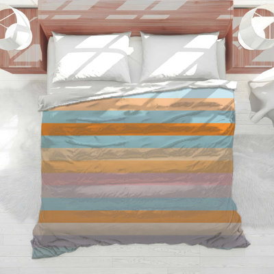 Colorful Horizontal Stripes Comforter
