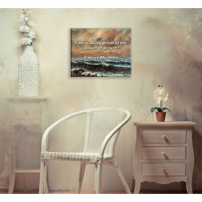Artsy Quote "I am walking proof of the power of prayer." By Fabrice Muamba Gallery Wrapped Canvas