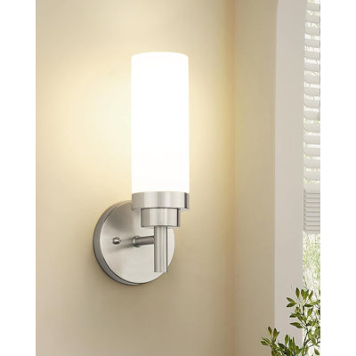 Applique murale moderne avec abat-jour en verre laiteux, éclairage de meuble-lavabo pour chambre à coucher, salon, couloir, homologué UL, à intensité variable