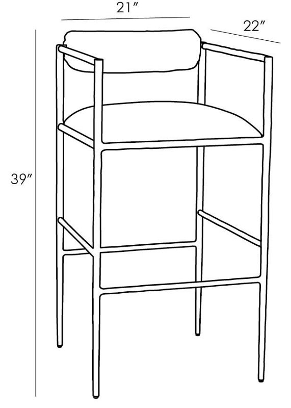 Barbana Upholstered Bar Stool, Bar Stool (30" Seat Height)