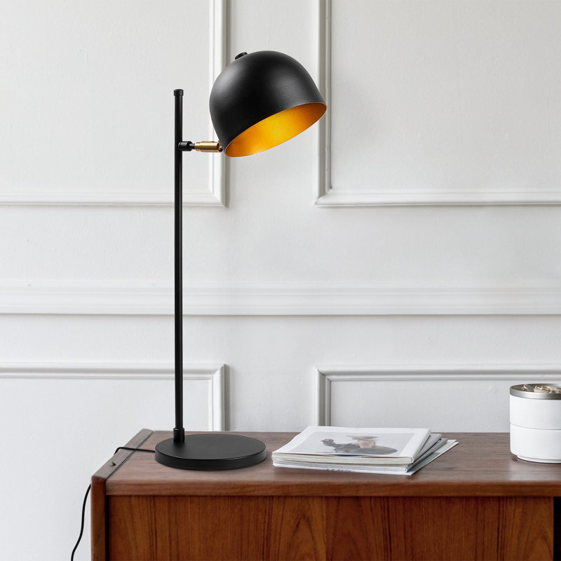 METAL BODY Desk Lamp, Black/Gold