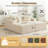 74.8" Faux Fur Upholstered Sleeper Sofa Couch-1088799768