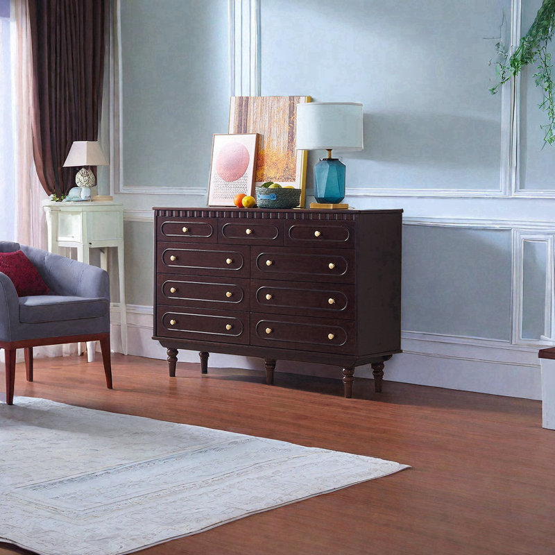 Commode d'appoint en bois massif Retro Simple