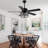 Joahnna 52" Glam Crystal Ceiling Fan with Lights, 6-Speed Reversible Fan with Remote