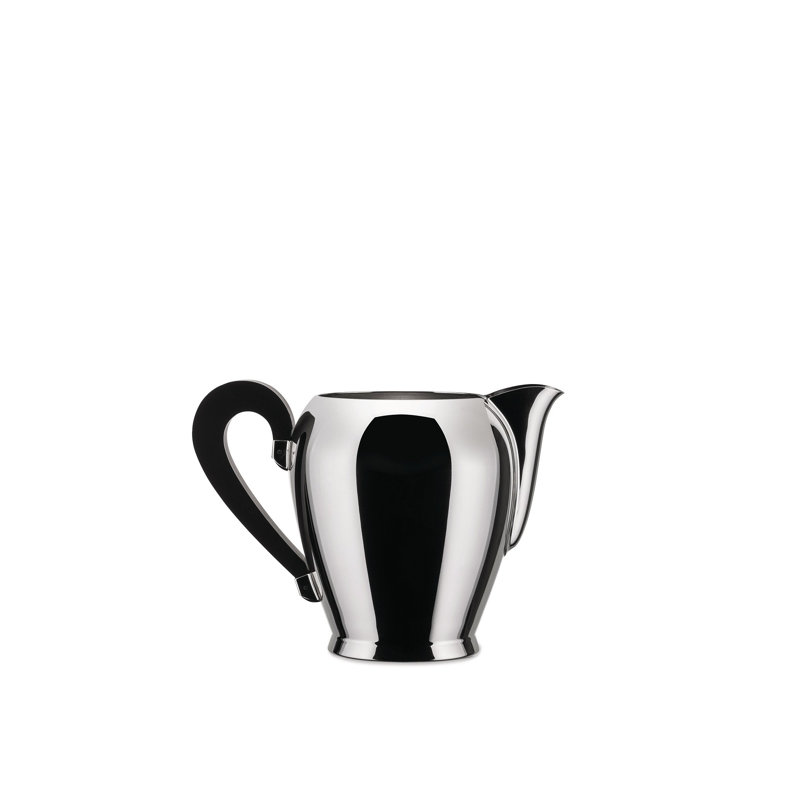 Bombé Milk Jug, Stainless Steel/Black