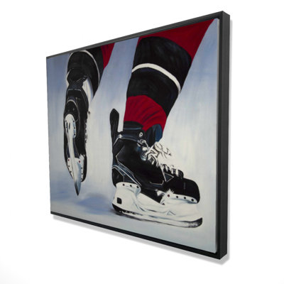 Hockey Player Print On Canvas
