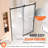 Frameless Shower Door 58-59" x 75" SGCC Tempered Glass 5/16"-108734723