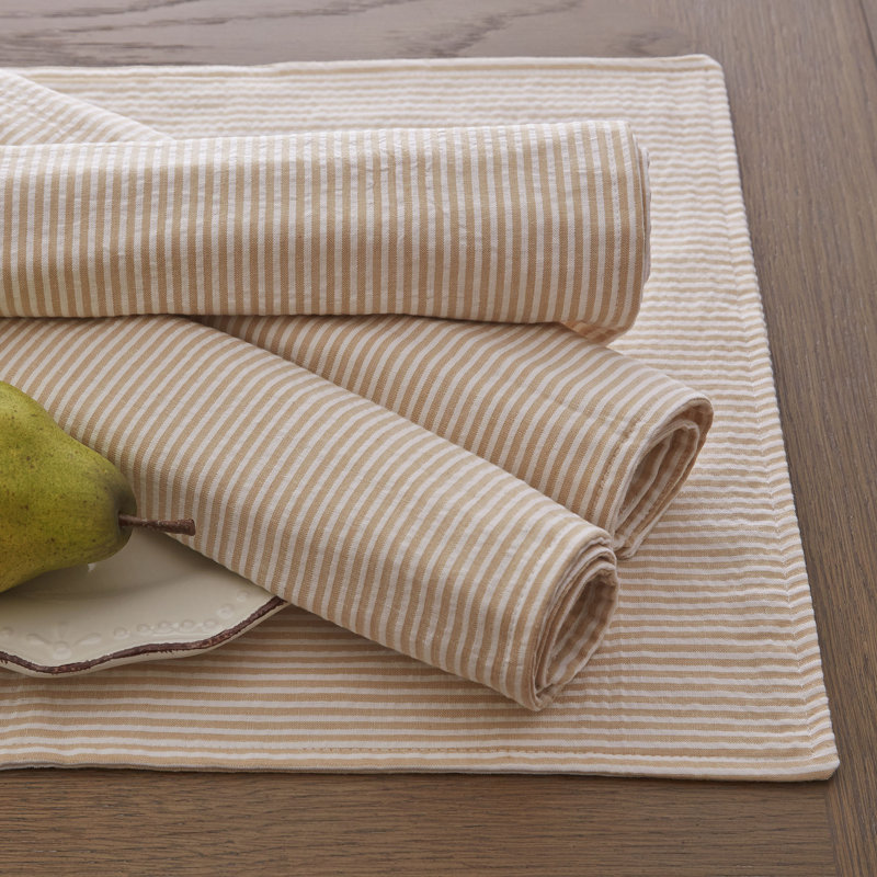 Striped Placemats, Taupe