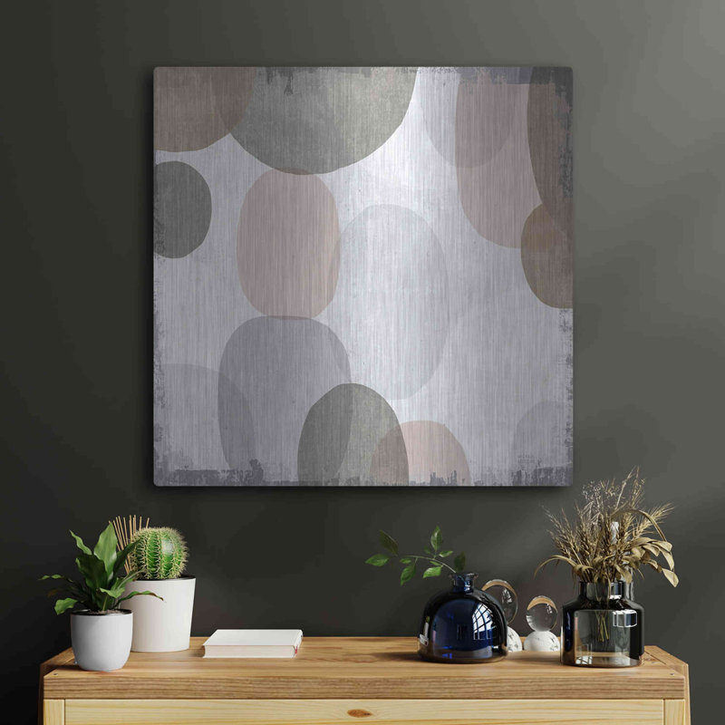 Ivy Bronx «Pastel Drips II» par Michael Mullan, art mural en métal, H 24 po x l 24 po