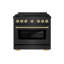 ZLINE Autograph 36" Paramount Dual Fuel Black Stainless Range Accents (SDRBZ-36-G)-884762277