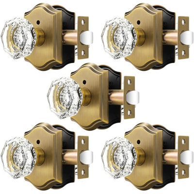 Crystal Privacy Door Knobs