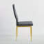 Ensemble de 4 chaises, couleur dorée, siège