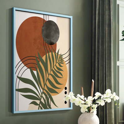 Contemporary Palm I Framed Print - Solid Wood