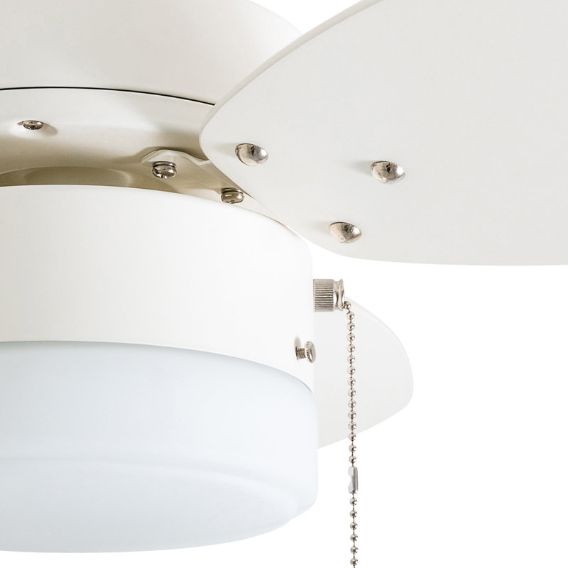 Ventilateur de plafond à DEL 3 pales avec ensemble d'éclairage inclus Ocean Breeze, Blanc