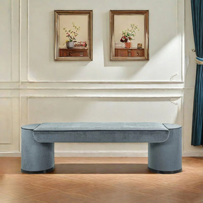 Simple long banc rembourré magasin de vêtements de repos