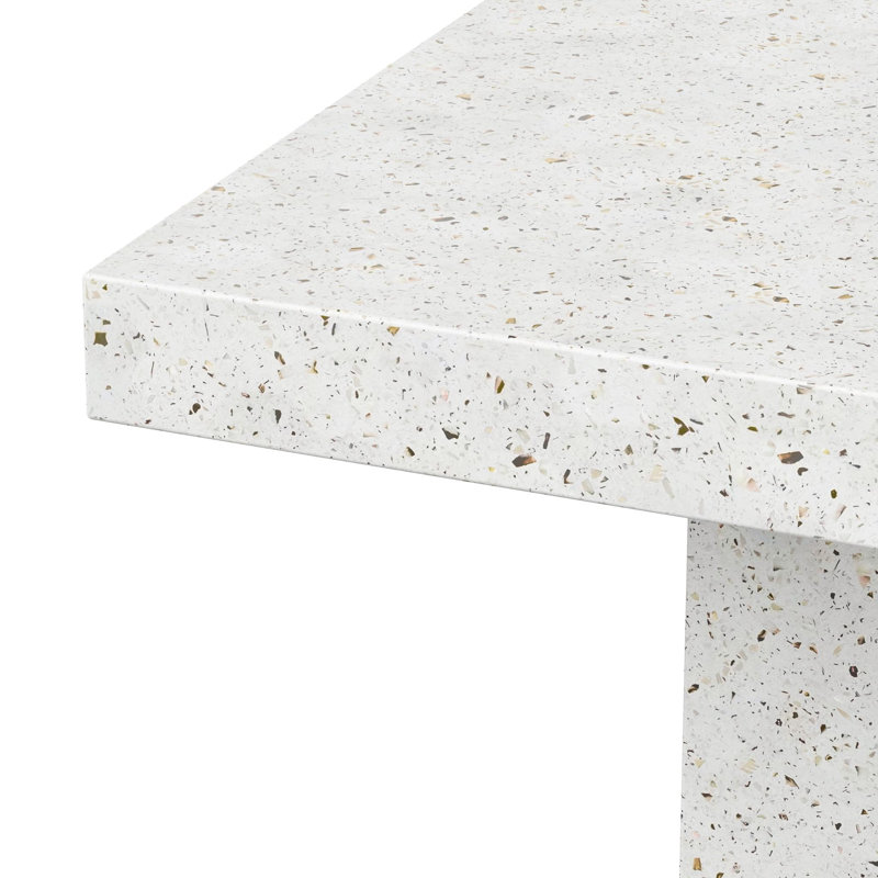 Mixx Elcor 82.75, Bar Table (41.75" Height), Ivory Terrazo, 70.75" L x 35.5" W
