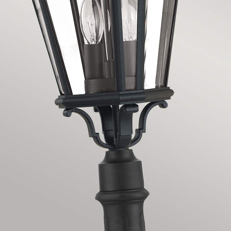 Tilda Mirrored Lamp Post (Full), Black