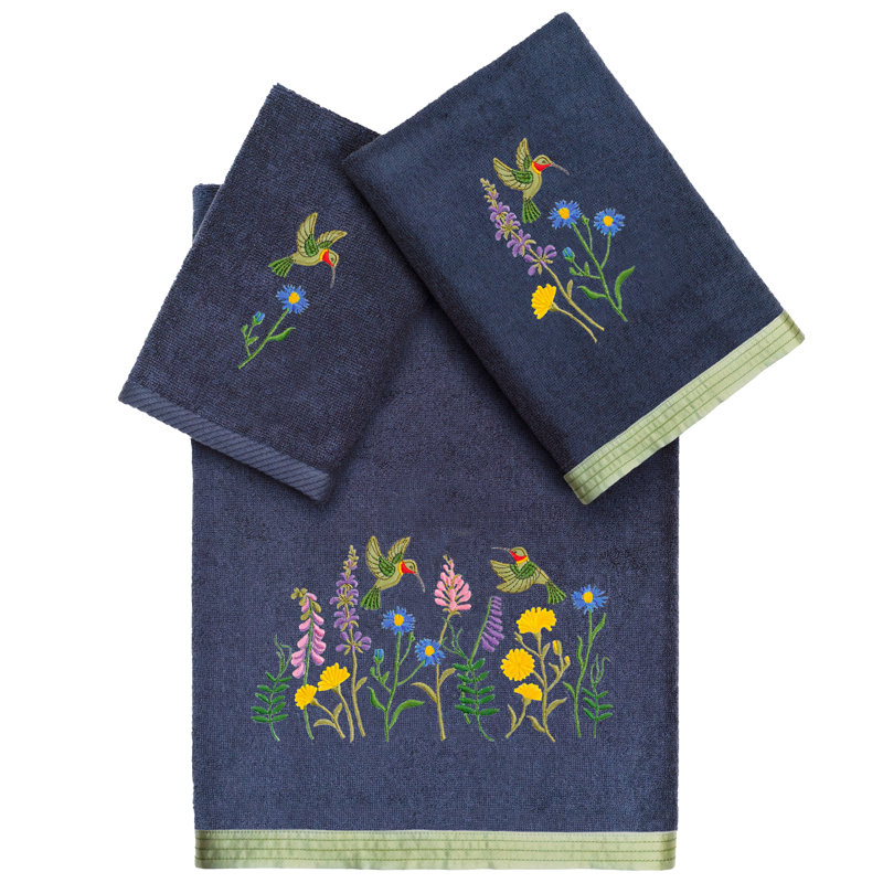 Ensemble de serviettes 100% coton Hada, Marine