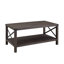Table basse Farmhouse, design industriel, tablette inférieure, gris sable