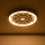 Ornate Carved White LED Flush Mount Light 