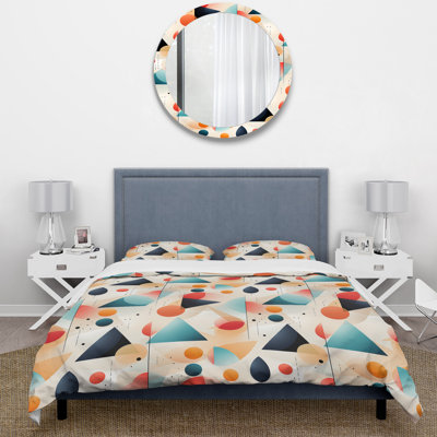 Ensemble de housse de couette Midcentury Modern Geometrics