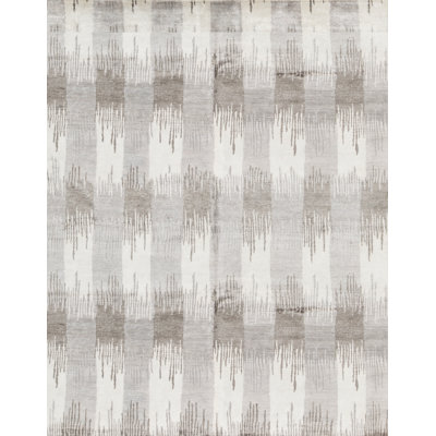 Hand-Knotted High-Quality Silver Area Rug