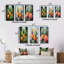 «Pineapples Tropical Dots», 3 pièces sur toile-2117079487-2117079486
