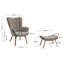 Nekoma Upholstered Accent Chair with Footstool-833743613