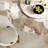 Farmhouse Glossy Sintered Stone Round Dining Table With Removable Lazy Susan Solid Wood Pedestal Base-1392210233-1392210230