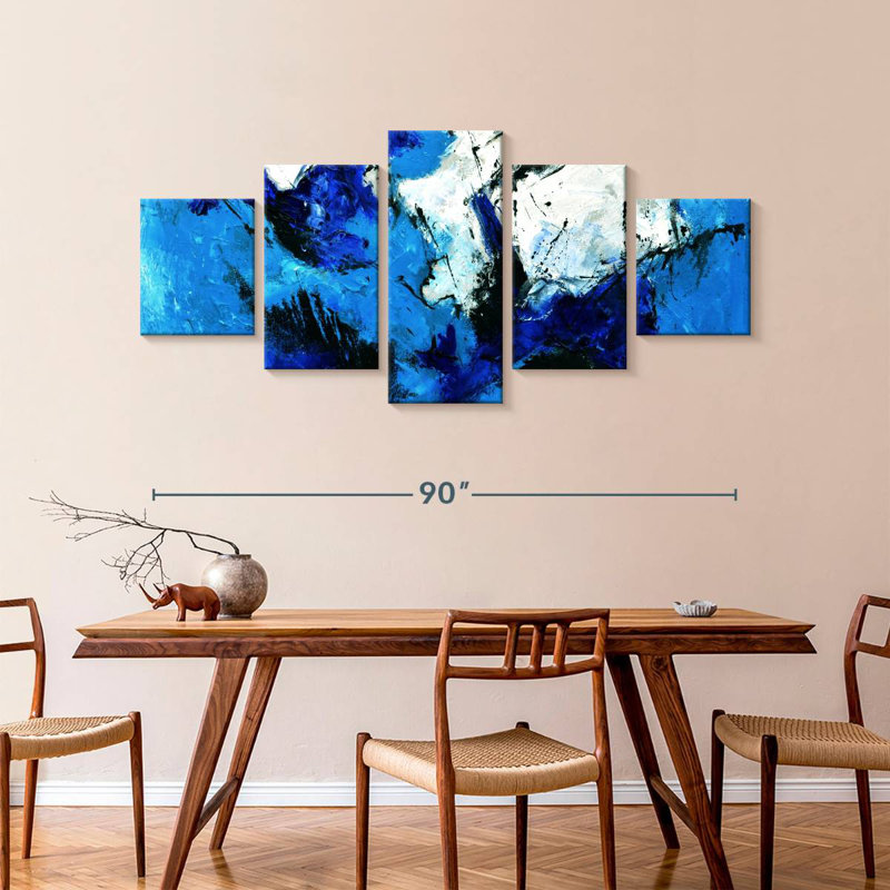 Bleu profond, H 42 po x l 92 po