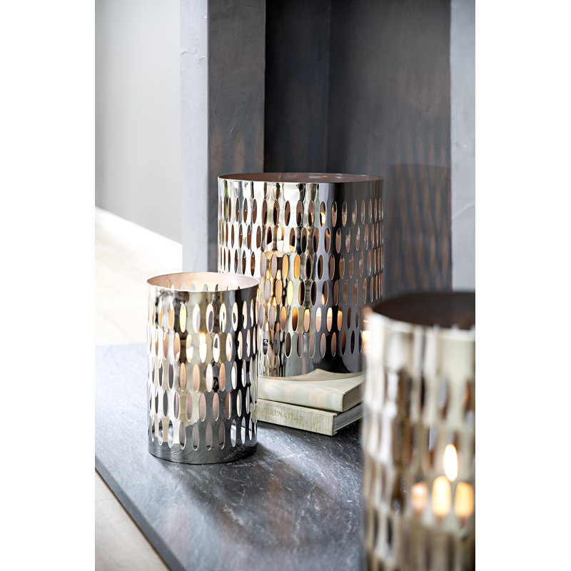 Fink Stainless Steel Tabletop Lantern, 38cm H x 28cm W x 28cm D