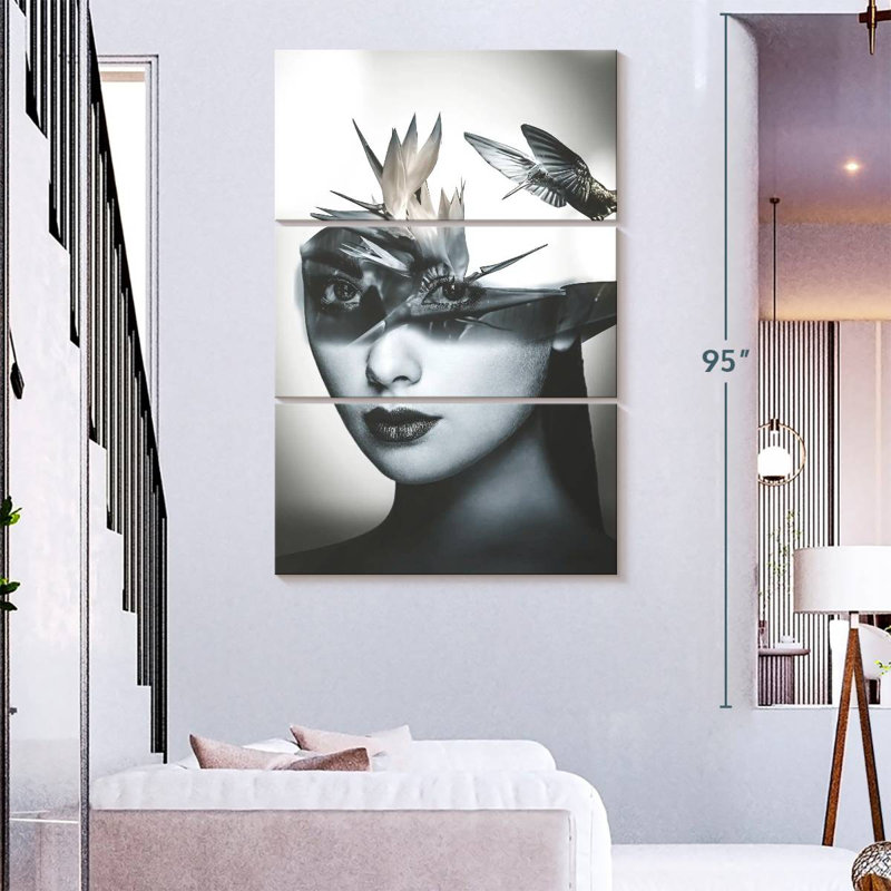 Leisha Tropical Minded Female Portrait, 74" H x 48" W