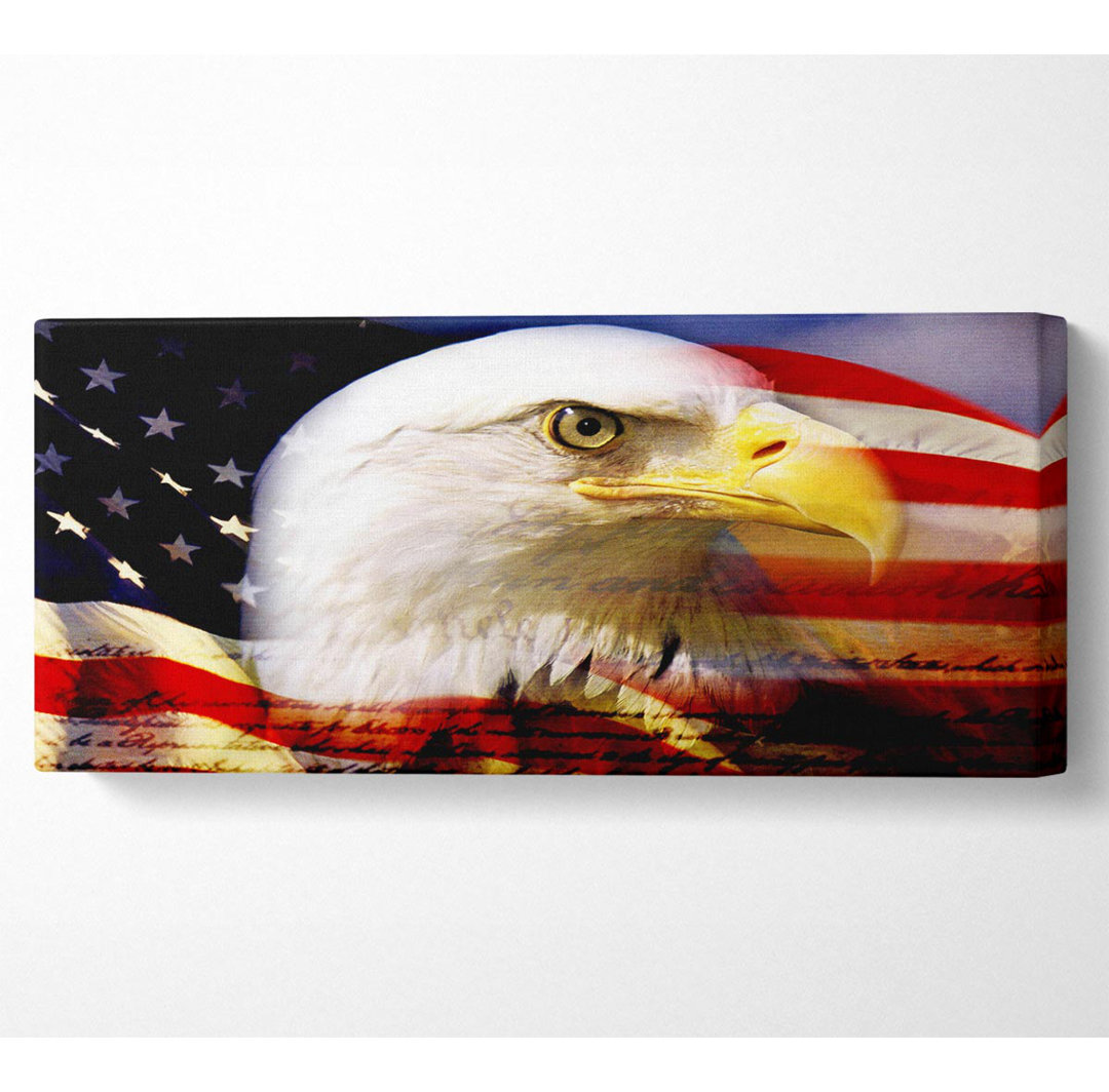 American Eagle Flag - Kunstdrucke auf Leinwand