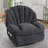 Wide Modern Style Accent Swivel And Rocker Recliner Chair-670688173