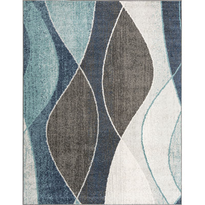 Tapis abstrait brun Seamon