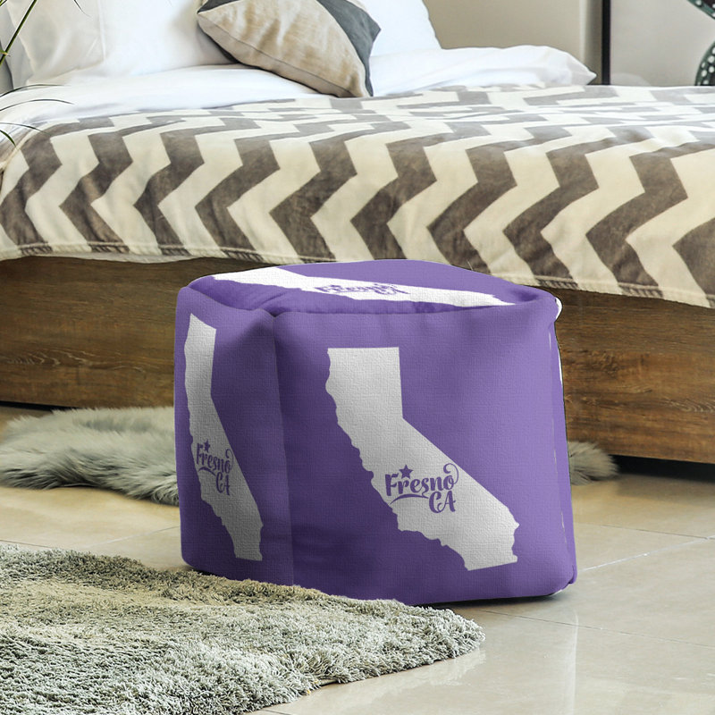 Repose-pieds cubique fresno california, Mauve