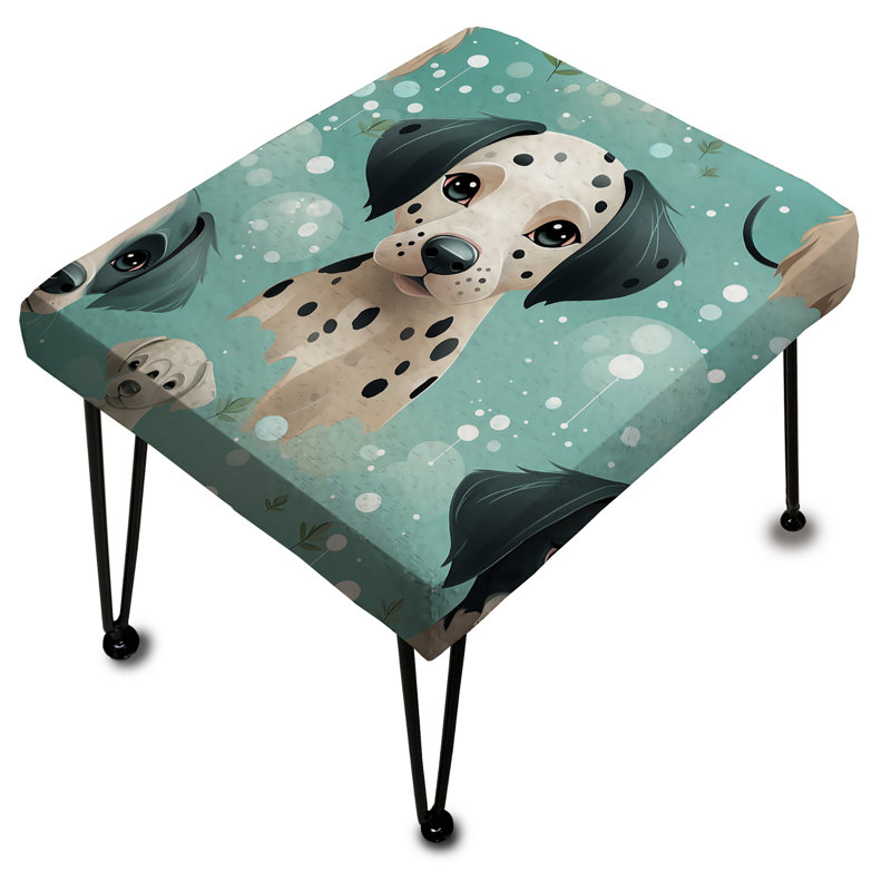 Chiots à pois - Repose-pieds rectangulaire à imprimé animal