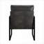 Fauteuil d'appoint compact en similicuir gris doux pour salon, chambre à coucher, bureau, style moderne