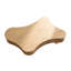 Table basse cylindrique moderne en bois de 42,52 pouces fabriquée à la main de forme irrégulière pour le salon, petite table basse avec piédestal robuste, couleur naturelle