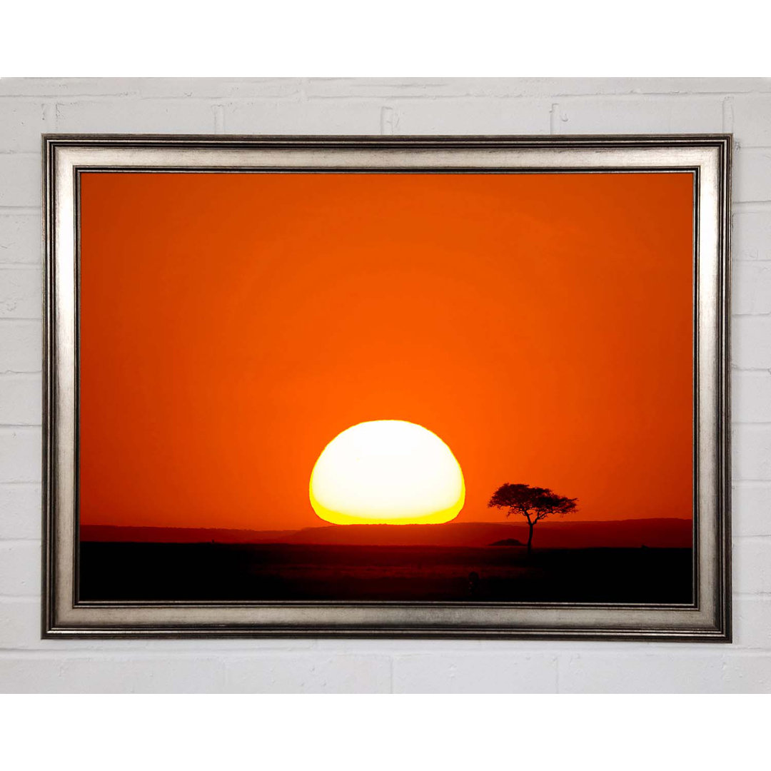 Afrikanischer Sonnenaufgang Gerahmter Druck Wandkunst