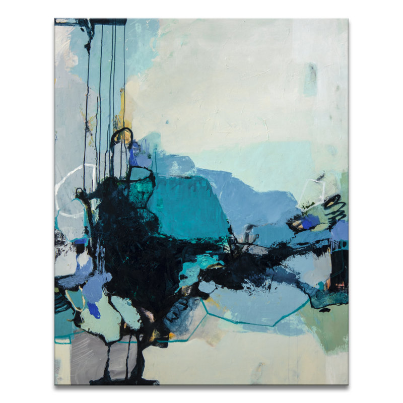 «Riding the Wave» par Tammy Keller - peinture sur toile tendue, H 20 po x l 16 po x P 1,5 po