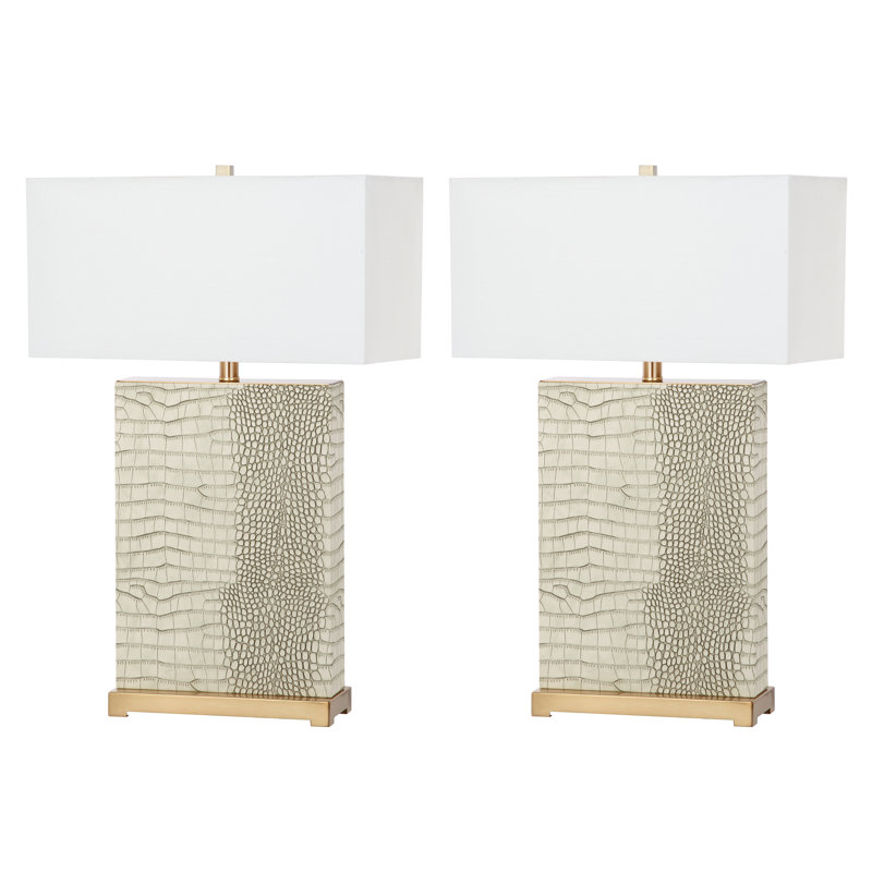 Angelinea Metal Table Lamp, Tan