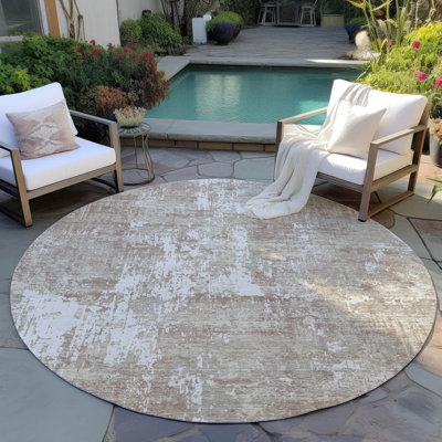Tapis taupe intérieur / extérieur Caelan 