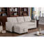 Canapé modulaire rembourré beige avec méridienne - rembourrage en mousse de lin à 3 sièges, coussins de dossier amovibles et rangement pour accueillir et divertir les attentes des visiteurs de nuit-735521794