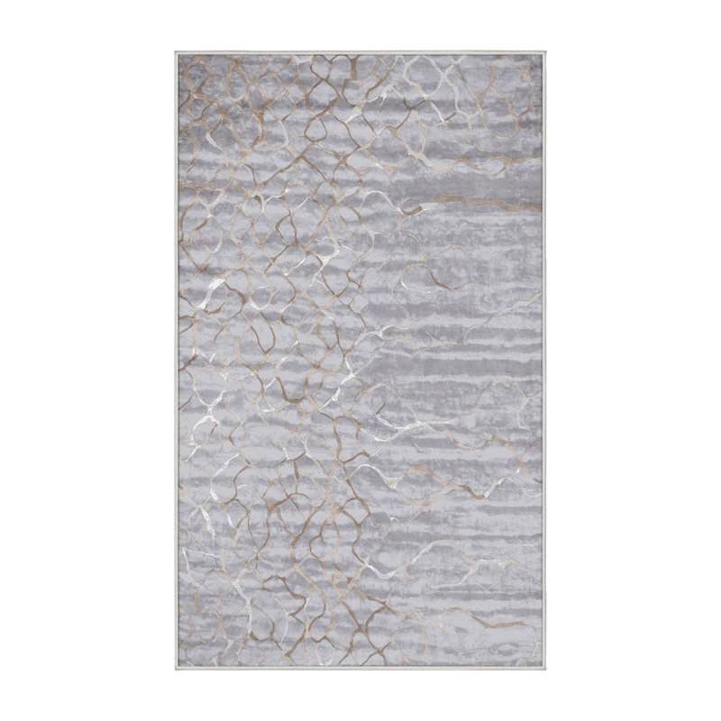 Machine Washable White Area Rug, Rectangle 8' x 12'